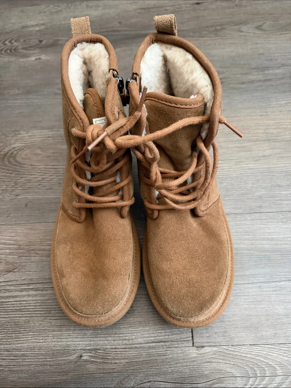 UGG Kids' Chestnut Suede Lace-Up Zip Boots